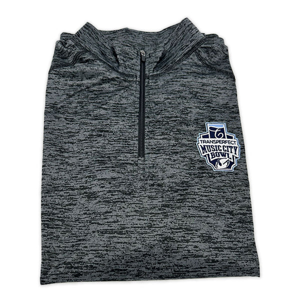Heathered Dark Gray Quarter-Zip Pullover Men's